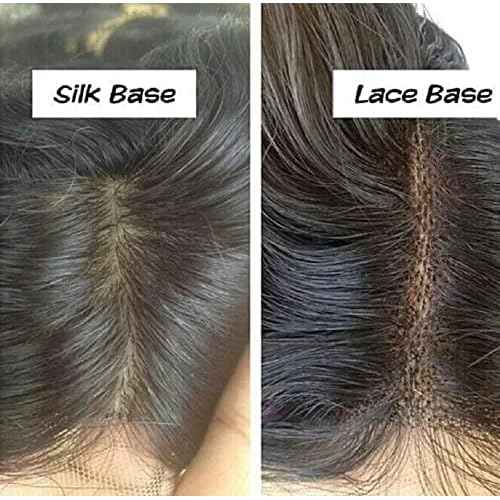 Bella Hair Free Part Silk Base Closure Straight, 130% Density Natural Color Remy Virgin Human Hair 4x4inch Top Closure (12inch)