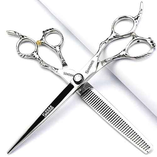 6/7/8 inch Personalized Rose Print Hair Clipper Set (Scissors Set) (7 inch-3pc-B)