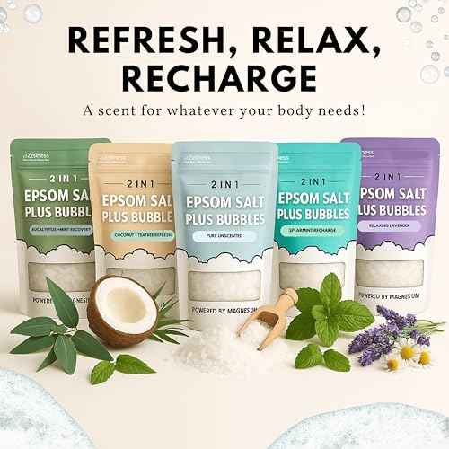 Epsom Salt Plus Bubbles ? Lavender Scented Foaming Bath Soak ? Magnesium Sulfate for Muscle Recovery, Stress Relief & Relaxation ? Great for Aromatherapy ? 12 oz