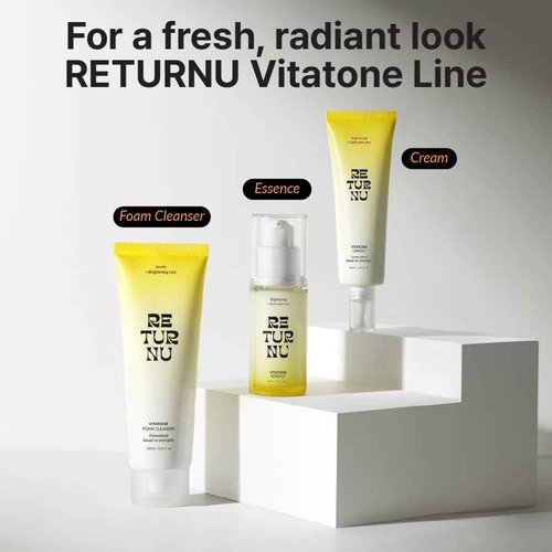 Vitatone Essence, Vitamic C Serum with 5% Niacinamide & Jeju Green Tangerine, for Glass Skin, Clarifying, Radiant Complexion, Fast Absorbing, Korean Skincare (30ml / 1.01 fl. oz)