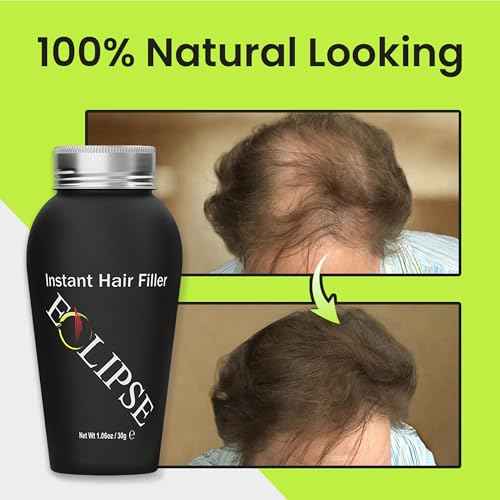 ECLIPSE Hair Fibers Medium Brown for Thinning Hair for Women & Men to Conceal Hair Loss in 15 Seconds - 100% Undetectable Hair Building Fibers, 60g