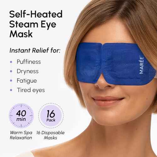 MAREE Steam Eye Mask ? 3-in-1 Heated Eye Mask for Dry Eyes ? Masks for Women for Puffy Eyes ? Steam Eye Masks Disposable ? Warm Compress for Eye ? Spa Gifts for Women Relaxation ? Travel Essentials