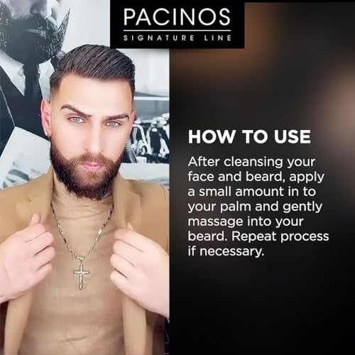 Pacinos Beard Oil - Hair Growth Moisturizing Oil with Natural Ingredients - 2 oz