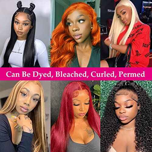 Straight Lace Front Wig Brazilian Human Hair 13x4 Lace Frontal Wig HD Transparent Pre Plucked With Baby Hair (26inch)