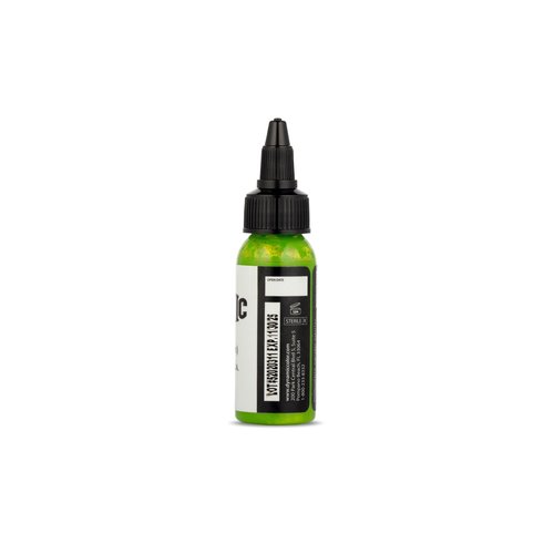Dynamic Color Co Lime Green Tattoo Ink (1oz Bottle): Vibrant, Sterilized, Vegan & USA-Made Since 1990 – Trusted by Artists Worldwide