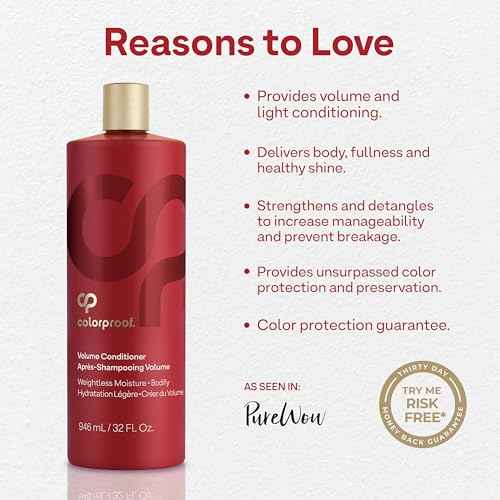 ColorProof Volume Conditioner for Women, White Nectarine Scent, Sulfate Free