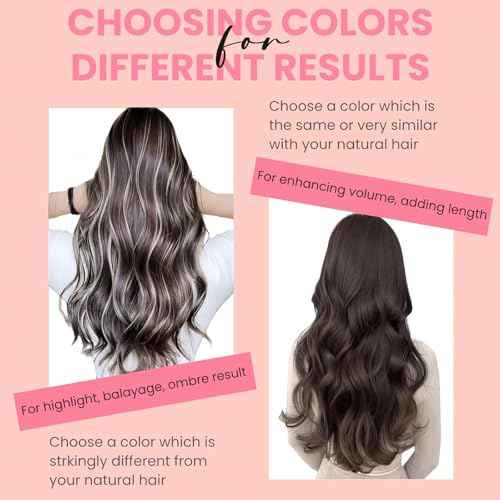 Clip in Extensions Real Human Hair 7pcs, Natural and Seamless 90g (Platinum Blonde, 22 inch)