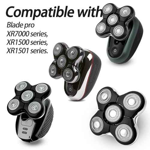 Blade Pro Replacement Head Compatible with Remington Balder Pro XR7000, 5 Dual Track Shaver Heads for a Smooth and Close Shave with No-Irritation. (Pack of 1)