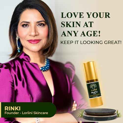 MegPep Anti-Aging Serum | Peptide & Hyaluronic Acid Face Serum for Wrinkles, Hydration,Fine Lines & Dull skin | With Ceramides, Ashwagandha, Gold Bhasma & Edelweiss ? Firm, Brighten Skin ? 1 Fl Oz