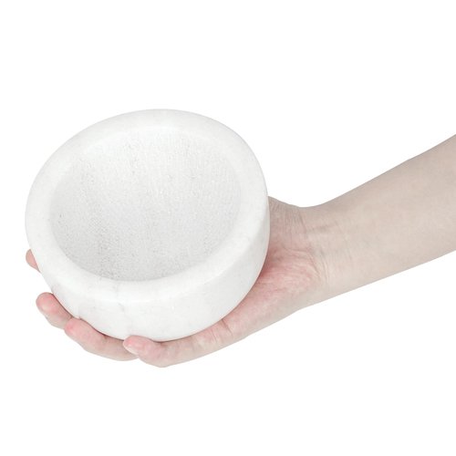 Linkidea Marble Shaving Soap Bowl, 100% Natural Marble with Interior Grooves for Maximum Lather, Heat Retaining Stone Provides a Luxurious Hot Shave Experience, Gift for Husband, Dad (White)