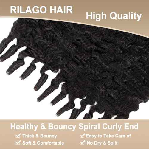 Burmese Curly Bundles Human Hair 16 Inch 12A Deep Wave 1 Bundle 100% Unprocessed Quick Weave 3c4a Water Wave Bundles with Spiral Curly End Real Human Hair Extensions Natural Black