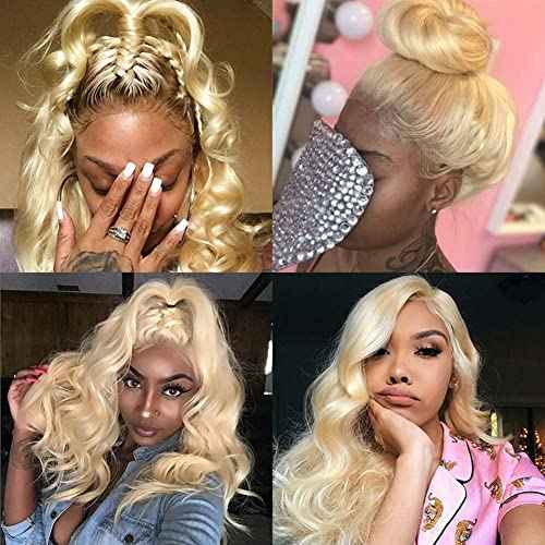 26 Inch Body Wave Lace Front Wig - Human Hair Blonde, 4x4 Lace Front, 200% Density, Glueless, 4x4 Closure, Pre Plucked