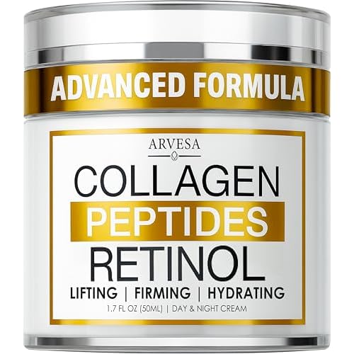 Retinol Cream for Face with Collagen, Peptides - Anti Aging Wrinkle Cream for Women and Men - Day-Night Facial Moisturizer with Hyaluronic Acid - Tightening and Skin Firming - Neck & D?collet?