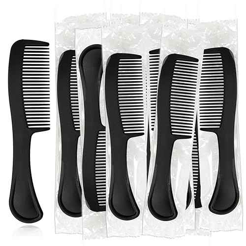 Bulk Hair Combs, Combs Individually Wrapped, Hair Combs in Bulk for Women, Kids, Hotel, Airbnb, Shelter, Homeless, Charity, and Church (Black) (5.9 inches, 150, Count)