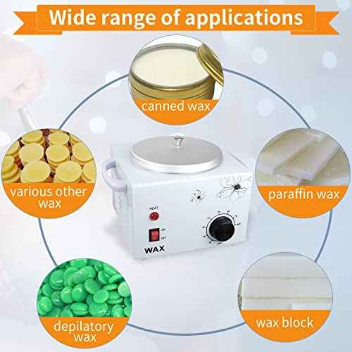 Professional Electric 1.5lb Wax Pot for Hair Removal,Single wax wammer with adjustable temperature Settings of 0-80¡ÆC,Wax Heater Machine for Body,Equipment for Precision Waxing