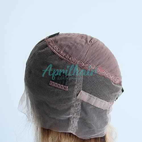 Pre-plucked Ombre #1B/27 Dark Root Honey Blonde 360 Lace Frontal Wigs Straight Glueless 150% Density Brazilian Virgin Human Hair With Baby Hair Full (12" inch, Straight)