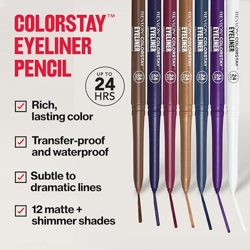 Revlon ColorStay Waterproof Eyeliner Pencil 2-Pack Black