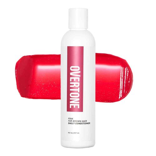 Overtone Semi Permanent Hair Color & Maintenance Daily Conditioner Set, Raspberry Pink, Formerly Pink for Brown