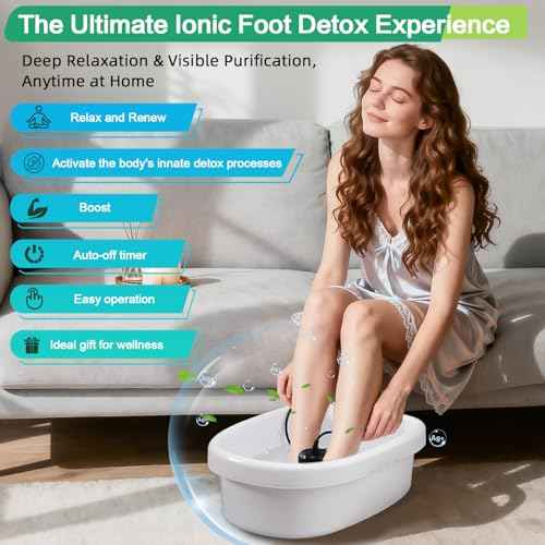 Ionic Foot Bath Detox Machine, Foot Detox Mahine for Salon, Beauty SPA Club with 2 arrays and basin(2 Arrays, 100 Liners) Green