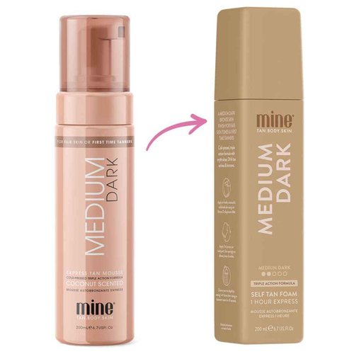 MineTan Medium Dark Self Tanning Foam | Bronze Collection - Best Fake Tanner Mousse for a Natural Sunless Glow, 1 Hour Express, Face & Body, Ultra Hydrating Formula, Coconut Scented, Vegan 6.7 Fl Oz