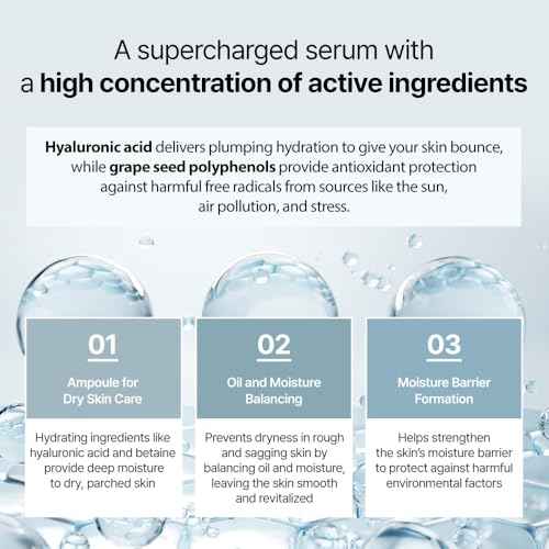 Hydra-15 Soothing Ampoule 5.07 fl oz /150ml Deep Hydrating Moisturizing for Dry, Sensitive Skin with Hyaluronic Acid Korean Skincare
