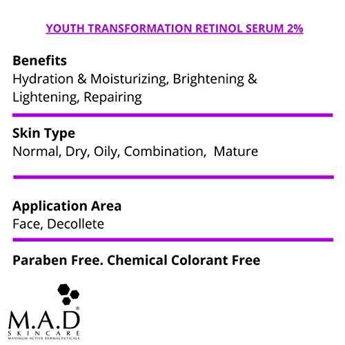 M.A.D Skincare Anti-Aging Youth Transformation Retinol Serum 2%