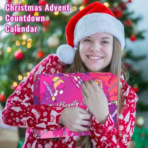 Makeup Advent Calendar 2025 Teen Girls Women Beauty Countdown Calendar Christmas Gifts for Women Teen Girl Trendy Stuff Unique Make up Set Gifts Mascara Lipstick Blush Advent Calendar 2025