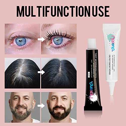 Libeauty Eyelash Color Kit Black Lash Color Volumizing Eyebrow Hair Color Kit DIY Use At Salon Or Home Natural Eyelash Treatment