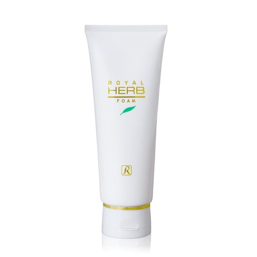 ROYAL HERB FOAM Facial Foaming Cleanser Moisturizing with Aloe Vera Leaf Extract, Ginseng Extract and Gold, 4.23 OZ / 120g