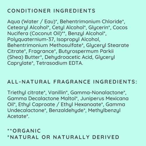 Bubbsi Creamy Coconut Oil Hair Conditioner for Kids, Baby | Light Natural Scent | Won't irritate eyes | Organic Coconut Oil + Shea | Sulfate-free, Nourishing | Curly or Dry Hair (Refill Pouch, 32oz)