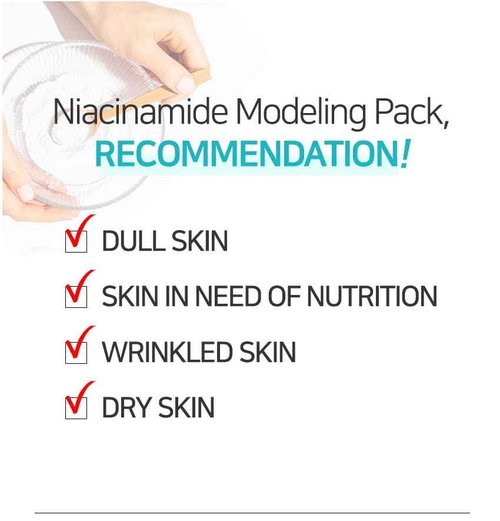 NEEDS NATURE Niacinamide Modeling Mask – Korean Peel-Off Rubber Mask for Face Care, Hydrating & Pore-Refining Powder Pack, 1000g Spa Facial Kit with Tools