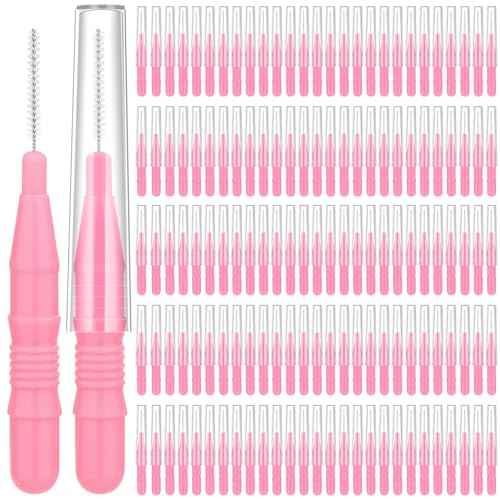 120-Piece Micro EyeBrow Lash Brush Set - Professional Beauty Spoolies with Cap for Makeup, Brow Lamination and Travel - Perfect for Makeup Artists, Beauty Lovers, and Gifting