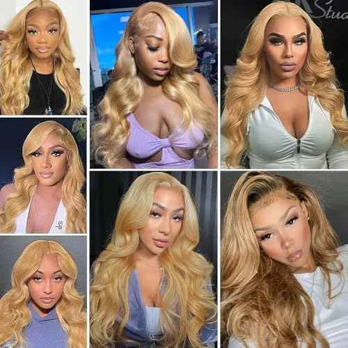 Honey Blonde Bundles Human Hair #27 Body Wave 3 Bundles 18 18 18 inch Unprocessed Peruvian Virgin Hair Bundle Blonde Body Wave Bundle