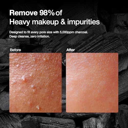 Hyaluronic Acid & Ceramide All-In-One Cleanser, Deep Hydrating Face Wash with Charcoal, Coconut, and Turmeric for Radiant, Moisturized, and Balanced Skin