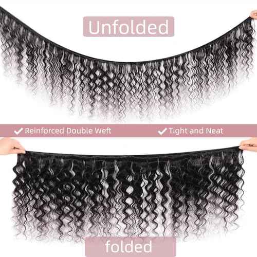 Loose Deep Wave Bundle 3 Bundles Human Hair 18 20 22 Inch 12A Grade 100% Brazilian Human Hair 3 Bundles Double Weft For Black Women Natural Color