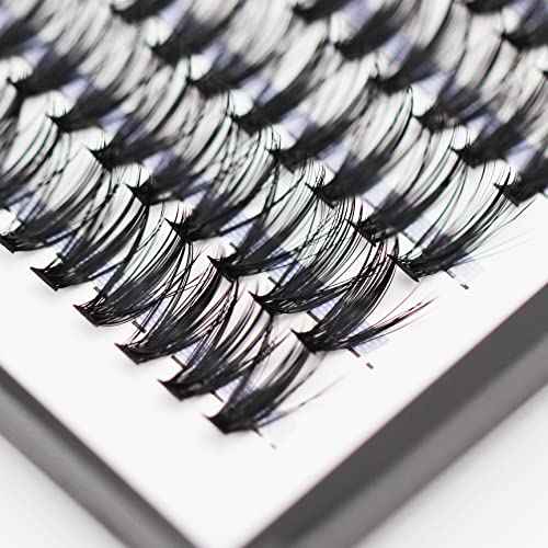 Bodermincer 7D/10D/20D/30D/40D/50D/60D/80D/100D Lash Cluster 240pcs D Curl Individual Cluster Eyelashes Fluffy false Eyelashes Extension Lash Cluster DIY at Home (30D-14mm)