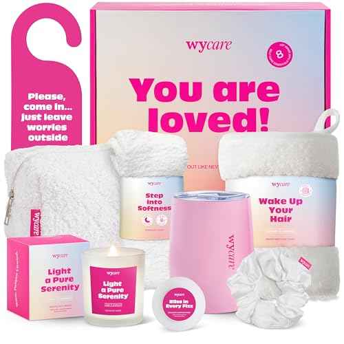 Wycare Gift Box for Women - Perfect Birthday Spa Gift Baskets for Women - Best Friend Birthday Box Care Package - Get Well Soon Self Care Set - Advent Calendar Alternative