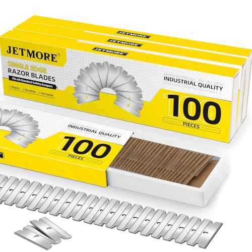 400 Pack Single Edge Razor Blades, Straight Razor Fit Most Standard Razor Blade Scraper, Single Blade razor Individually Wrapped, Razor Refills, Utility Blades for Glass, Tile, Metal, Window