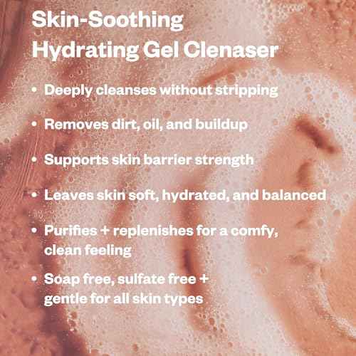 Kosas Plump + Juicy Comfy Clean Gel Cleanser ?Hydrating Face Wash for All Skin Types, Deep Clean & Moisturize, Soap & Sulfate Free, with Hyaluronic Acid, Panthenol & Beta Glucan?