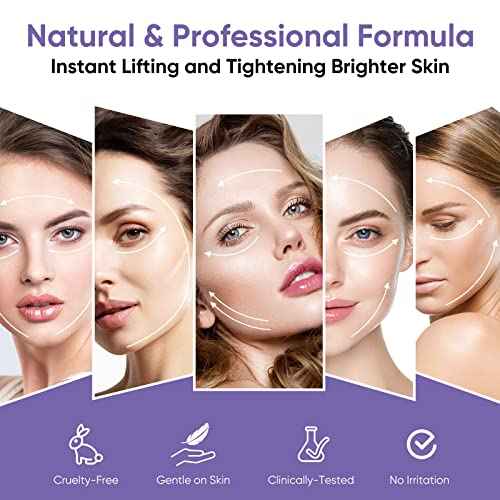 Instant Face Lift Cream, Natural Effective Wrinkle Cream to Tighten Skin, Instant Lift Serum Visibly Firming Wrinkles and Sagging Skin, Smooth Fine Lines for Face & Neck-1.7 Oz