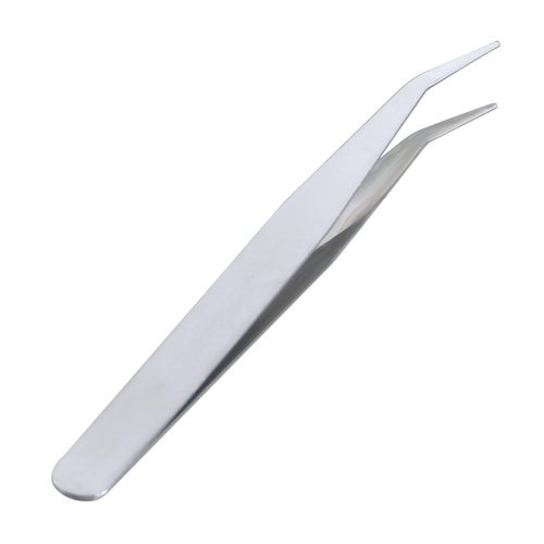 Tweezers for Crafts 3.94″ - Ingrown Hair Tweezers Stainless Steel - Tweezers Precision for Plucking Eyebrow, Curved - Fine Pointed Tweezers for Splinter