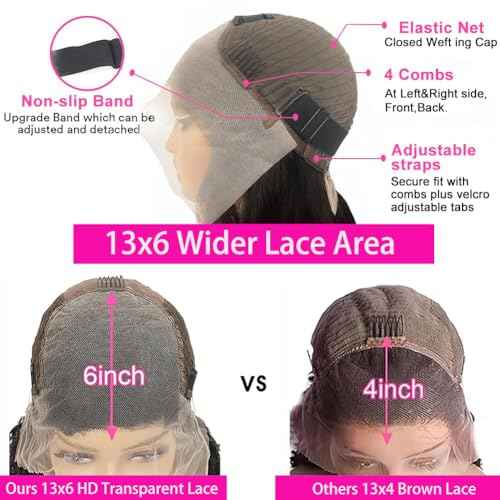 200% Density 22 Inch 13x6 Deep Wave Lace Front Wigs Human Hair Curly HD Lace Front Human Hair Wig Pre Plucked 100% Real Human Hair No Synthetic Blend No Tangle No Shedding Triple Lifespan 3X