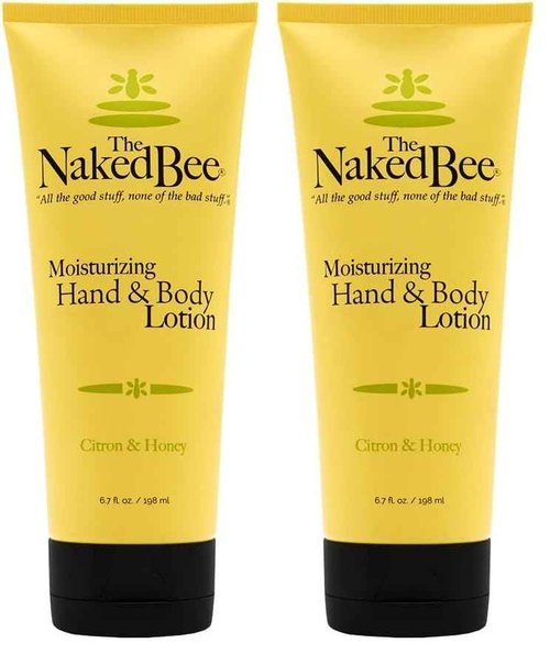 The Naked Bee Nourishing Body Lotion for All Skin Types (6.7 Fl oz) Moisture Replenishing Lotion for Dry Skin with Citron & Honey (Pack of 2)