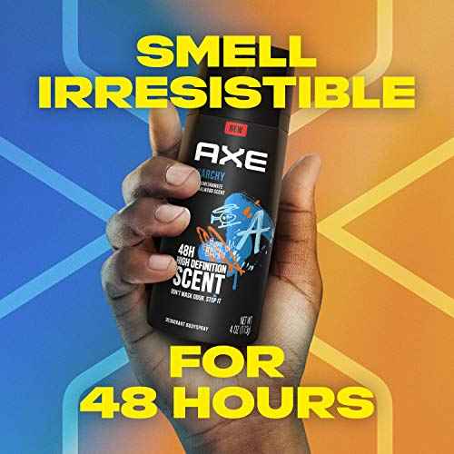 AXE Body Spray for Men Anarchy 4 oz, Pack of 6