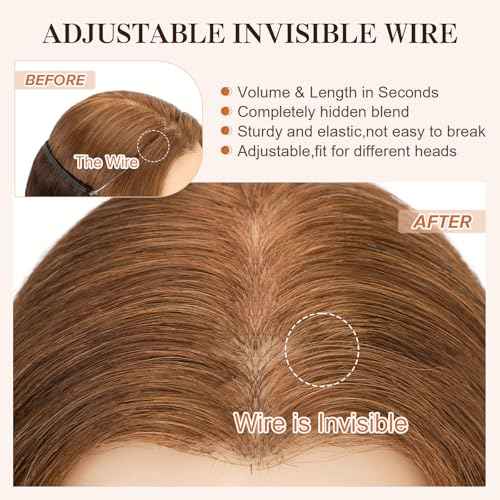 Halo Hair Extensions Real Human Hair,S-noilite Halo Hair Extensions,Halo Hair Extension for Women,100% Human Hair Halo Extensions,Halo Hair 70g/20inch 02 Dark Brown