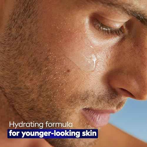 NIVEA MEN Age Defense Instant Hydrating Face Serum for Dry Skin, With Pro-Retinol and Hyaluronic Acid, Facial Serum Helps Reduce Look of Fine Lines and Wrinkles, 1.7 Fl Oz Bottle