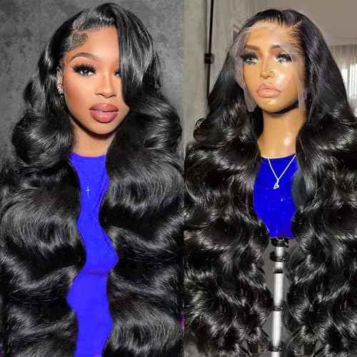 13x6 Lace Front Wigs Human Hair 200% Density Body Wave HD Lace Front Wigs Human Hair Pre Plucked Natural Color Glueless Wig 100% Virgin Human Hair Lace Front Wigs for Women 26 Inch