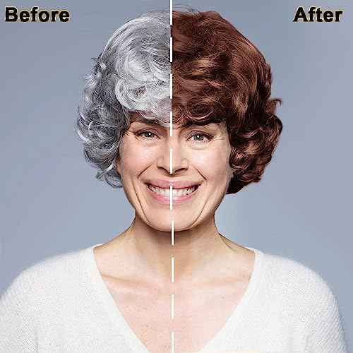 IIIMEIDU Dark Brown Hair Dye Shampoo for Gray Hair, 3 in 1 Herbal Ingredients Natural Shampoo Hair Dye for Women Men, Grey Coverage 500ml