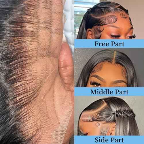 Kinky Straight 5x5 HD Lace Closure Pre Plucked Yaki Straight Closure HD Lace with Baby Hair HD Lace Closure Human Hair Free Part Natural Color Black 18 Inch