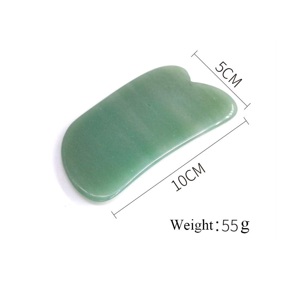 TOP SEWING Facial Gua Sha Tool for Chin Massage Tool Natural Jade Stone Gua Sha Board for Face SPA Acupuncture Therapy Trigger Point Treatment